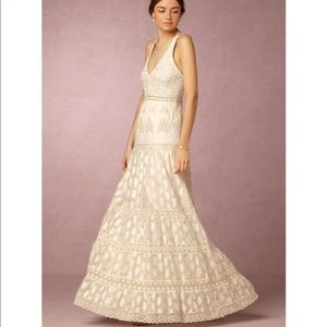 BHLDN Kavita Wedding Dress Off White / Cream SZ 2